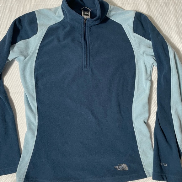 The North Face Sweaters - The north face Blue quarter zip fleece pullover sweatshirt sweater women size S